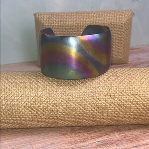 vintage anodized titanium wide bracelet cuff 1980's